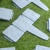 20x Cobblestone Effect Plastic Fence Garden Lawn Plant Edging Border Grey Panels