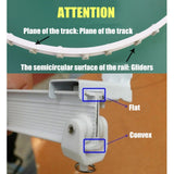 5M Flexible Bendable Curtain Straight Bay Rod Rail Track for Wall Ceiling Window
