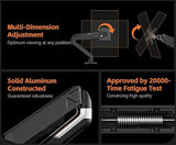 Humanmotion T6-1D Mecha 17-32" Premium Single Monitor Arm Screen Desk Mount Stand