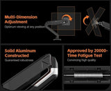 Humanmotion T6-1H Mecha Premium 17-32" Single Monitor Arm Screen Desk Mount Stand