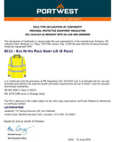 6pcs Portwest EC11 Eco Hi Vis Polo Long Sleeve Shirt Yellow Bulk Work Safety Workwear Reflective Tape High Visibility Class DNC Day & Night