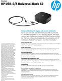 HP USB-C/A Universal Dock G2 100W Docking Station for Laptop Notebook 5TW13AA