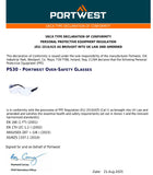 2x Portwest PS30 Over-Spectacles Work Safety Goggles Glasses Eye Protection Clear Side Shield Bulk Lightweight Adjustable Transparent Protective Eyewear