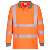 6pcs Portwest EC11 Eco Hi Vis Polo Long Sleeve Shirt Orange Bulk Work Safety Workwear Reflective Tape High Visibility Class DNC Day & Night