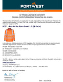 6pcs Portwest EC11 Eco Hi Vis Polo Long Sleeve Shirt Orange Bulk Work Safety Workwear Reflective Tape High Visibility Class DNC Day & Night