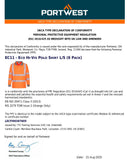 6pcs Portwest EC11 Eco Hi Vis Polo Long Sleeve Shirt Orange Bulk Work Safety Workwear Reflective Tape High Visibility Class DNC Day & Night