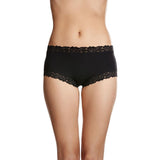 6 Pack Jockey Parisienne Classic Boyleg Lace Womens Underwear Panties Black Bulk WWLF