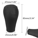 Manual Car Gear Shift Knob 5 Speed PU Leather Black Fit For Nissan Patrol GU4