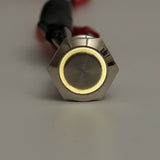 5 Pin 19mm 12V LED Light SPDT Latching ON OFF Push Button Momentary Switch Waterproof