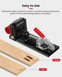 Enjoywood XK4 Pocket Hole Jig Kit Dowel Drill Angle Guide Woodworking Tool Bits