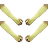 2pair Safetyware 18" Safety Protection Cut Resistant Sleeves Work Gloves Level 5 Arm Guard Level 5 Bulk for Gardening Mechanic Construction General Purpose