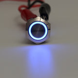 5 Pin 19mm 12V LED Light SPDT Latching ON OFF Push Button Momentary Switch Waterproof