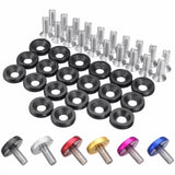 20pcs M6x15mm Billet Fender Bumper Washer Bolt Screws Engine Bay Dress Up Kit