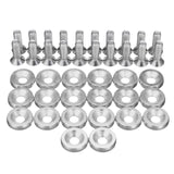 20pcs M6x15mm Billet Fender Bumper Washer Bolt Screws Engine Bay Dress Up Kit