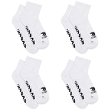 4 Pairs Bonds X-Temp 1/4 Quarter Crew Mens Cotton Sports White Socks Bulk Above Ankle SXX72N