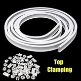 5M Flexible Bendable Curtain Straight Bay Rod Rail Track for Wall Ceiling Window
