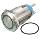 5 Pin 19mm 12V LED Light SPDT Latching ON OFF Push Button Momentary Switch Waterproof