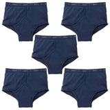 5 Pack Jockey Y Front Briefs Mens Comfy Cotton Underwear Undies Boxer Navy Bulk Trunks