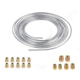 25Ft Coil Roll 3/16" Steel Zinc Brake Line Tube Fuel Tubing Kit + 16 Nut Fitting