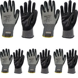 5 Pair Safetyware Cut Oil Resistant Proof Coated Nitrile Safety Work Gloves Bulk for Kitchen Gardening Mechanic Construction General Purpose