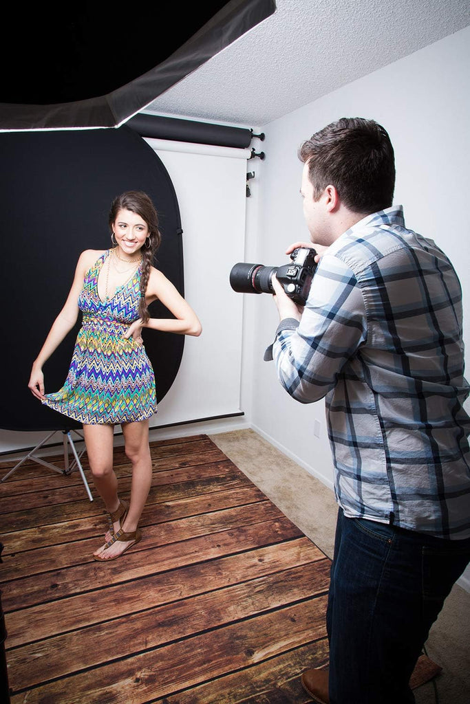 Savage Folding Black/White Collapsible Backdrop Studio Photography Bac