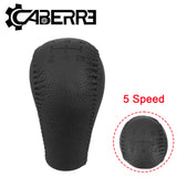 Manual Car Gear Shift Knob 5 Speed PU Leather Black Fit For Nissan Patrol GU4