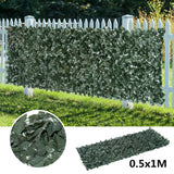 Green Outdoor Plant Ivy Leaf Privacy Wall Screen Fence Panel Garden Yard 1x5m