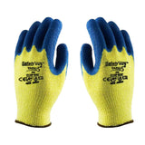 3 Pair Safetyware Anti Cut Resistant Proof Palm Coated Safety Gloves Level 5 Bulk for Gardening Mechanic Construction General Purpose