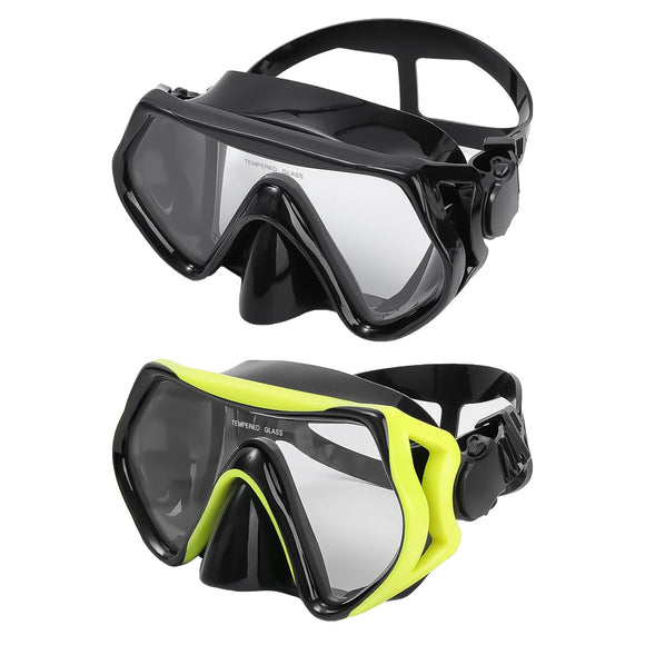DEDEPU Scuba Diving Snorkel Adult Swimming Goggles Snorkeling Glasses Mask Water Sports Anti-Fog Large Frame Tempered Glass