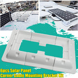 6pcs Solar Panel Corner Cable Mounting Bracket Kit for Vehicle Roof Caravan Boat RV