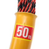 50M 6mm Spiral Wire Cable Push Puller Snake Fish Tape Reel Conduit Rodder Guide