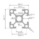 2020 T-Slot Aluminium Extrusion Profile Frame Linear Rail For CNC 3D Printer DIY