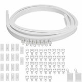 5M Flexible Bendable Curtain Straight Bay Rod Rail Track for Wall Ceiling Window