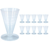 10x Reusable Medicine Measuring Measure Cups 40ml Clear Plastic Graduated Conical Bulk