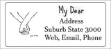200 Personalised return address label barcode adhesive custom sticker 56x25mm