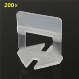 200Pcs 1mm Tile Tiling Leveling Levelling System Floor Spacer Plastic Clip Tool