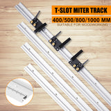 Aluminum Alloy T-track T-slot Miter Bar Woodworking Jig Stop Tools 400-1220mm