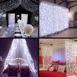 3M x 3M 300 LED Festival Christmas Wedding Party Curtain String Fairy Lamp Light
