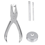 360Pcs Leather Craft Metal Double Cap Rivets Studs Fixing Tool Kit Hole Puncher