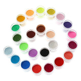 24 Colours Acrylic Manicure Nail Tips Art Dipping Powder Dust Decoration DIY Kit
