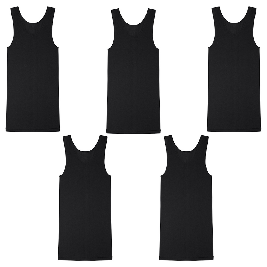 Mens Bonds 4 Pack Singlets Chesty Navy White Black Cotton Vest