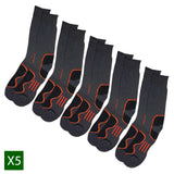 Bonds Explorer 5 Pair Socks Extreme Impact Mens Thick Work Cotton Mid Calf Crew Charcoal Marle Bulk 970 SZWO2W