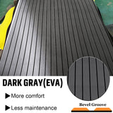 240cm x 90cm x 6mm Marine Boat Flooring Faux EVA Foam Boat Decking Sheet Grey