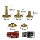360Pcs Leather Craft Metal Double Cap Rivets Studs Fixing Tool Kit Hole Puncher