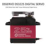 DSSERVO 25KG Metal Gear High Torque Waterproof Digital Servo for RC Airplane Car DS3225