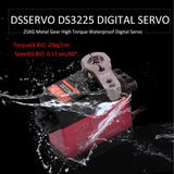 DSSERVO 25KG Metal Gear High Torque Waterproof Digital Servo for RC Airplane Car DS3225