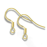 Gold Silver Earrings Ear Wire Hypoallergenic Metal French Shepherd Hook Findings