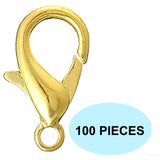 100pcs Gold Necklace Bracelet Keyring Swivel Parrot Lobster Clasp Hooks Clips Findings