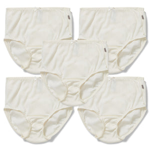 5 Pack Hestia Heroes Full Womens Underwear Undies Panties Briefs Cream W10072 Ladies