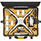 HPRC 2700W Wheeled Hard Case Foam Waterproof Bag for DJI Phantom 4 / RTK Black